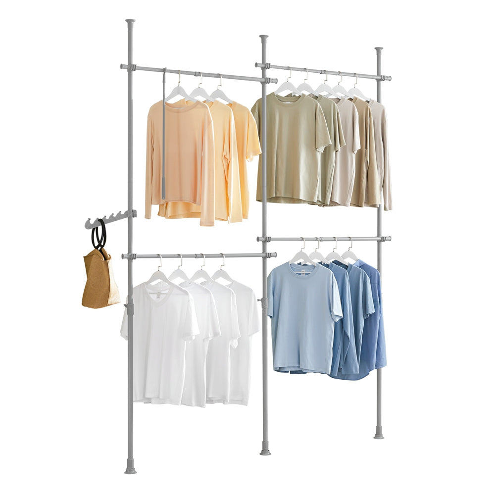 Portemanteau - SoBuy - 4 tringles à linge - réglable - 124-226 x 200-285 cm