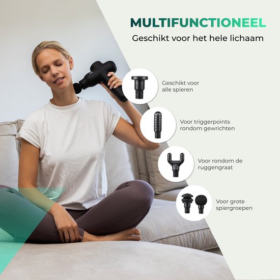 Massagerr® Massage Gun PRO - Appareil de massage professionnel - Support et étui inclus - Pistolet de massage - Batterie puissante pour une longue durée de vie - Massage sportif et relaxant - Appareils de massage - Pistolet de massage - Appareils de massa