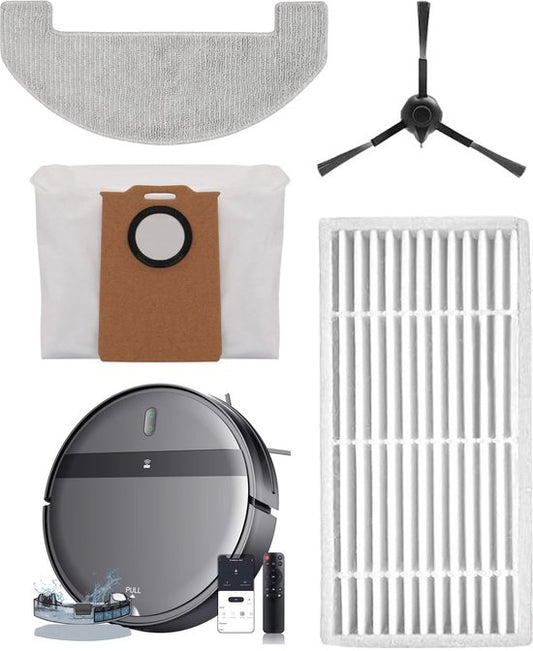 Skoov Robot accessoires aspirateur 2000PA - Convient à l'aspirateur Skoov Ecopulse - 1x filtre HEPA - 1x serpillière - 1x brosse latérale - 1x sac de collecte
