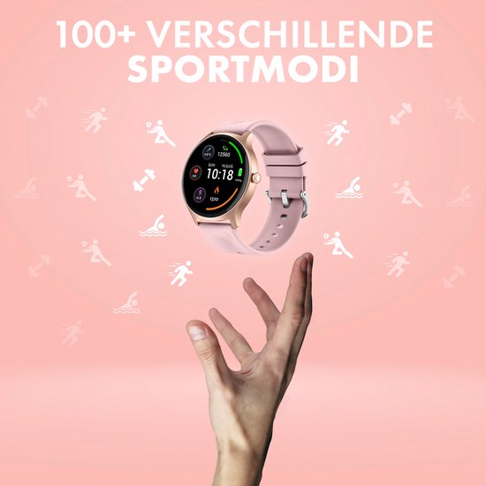 Montre connectée Denver - Android / iOS - Fonctionnalité d'appel complète - Écran AMOLED - Montre de sport - Cardiofréquencemètre - Oxymètre de pouls - Suivi du sommeil - SWC387