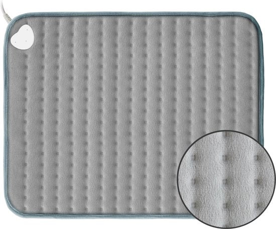Tomado THP0602G - Coussin chauffant électrique - 60 x 40 cm - Taille XL - Arrêt automatique - Gris