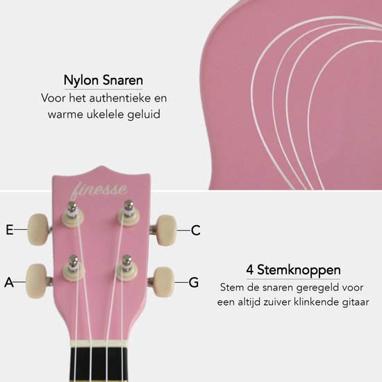 Finesse® Kahului Edition Ukulele 21" - Guitare enfant fille et garçon - Guitare jouet - Ukulele