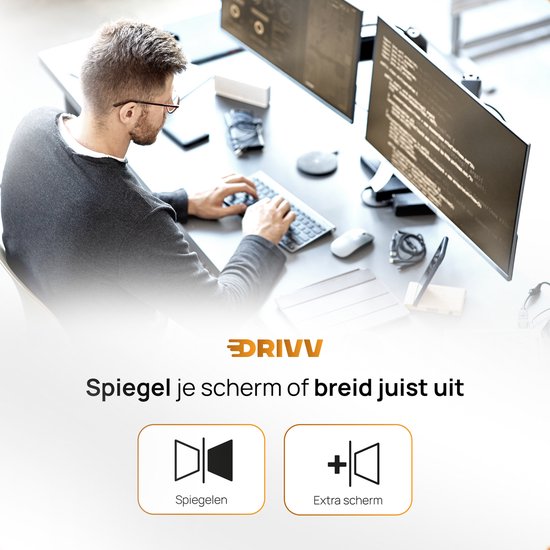 Câble HDMI Drivv. Premium 2.0 - Ultra HD 4K 60 Hz - HDMI vers HDMI - Compatible avec les consoles de jeux - 10 mètres - PVC - Gris