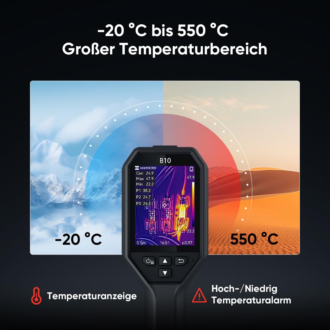 Caméra thermique HIKMICRO B10 - Résolution IR de 256 x 192
