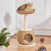 Yaheetech : Arbre à chat avec panier et maison pour chat - Beige - 40 x 40 x 75 cm