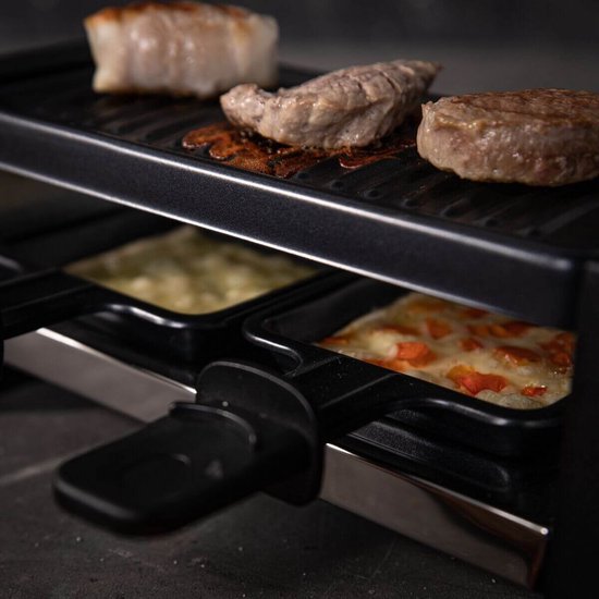 Boska Raclette Mini 220V - pour fondre et griller - 2 personnes - Noir