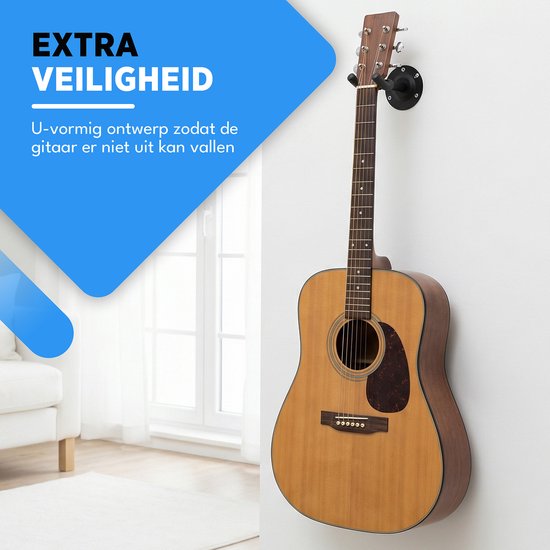 Support mural pour guitare Finesse - avec médiators - Support mural - Support de guitare