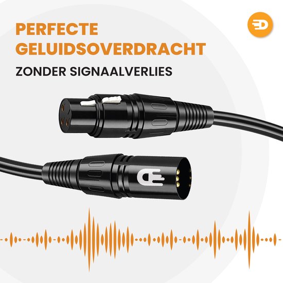 Câble XLR Drivv. Premium - Câble de microphone - Mâle vers femelle 3 broches - 1 mètre