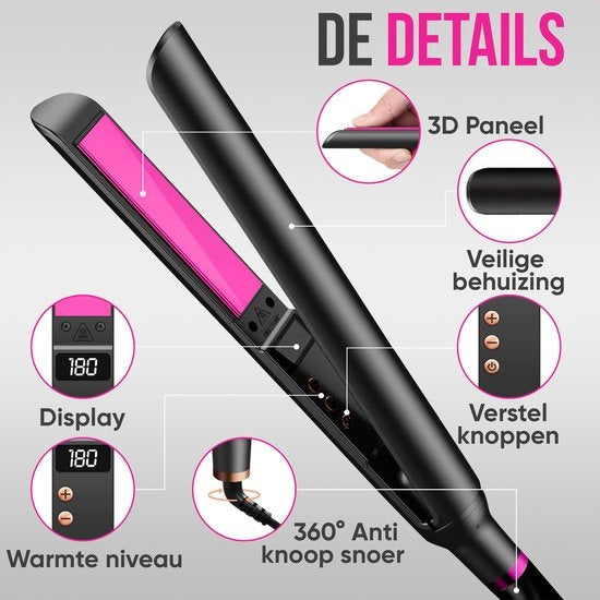 Strex Straightener - 2 in 1 - Straighten and Curl - Ceramic - 120℃/230℃ - Fer à friser