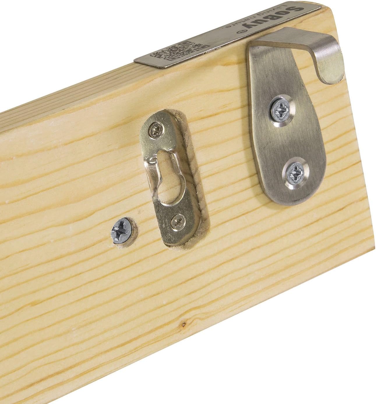 SoBuy FHK10-N Porte-manteau et porte-manteau mural - 50 x 7 x 7 cm - Bois naturel - 4 crochets
