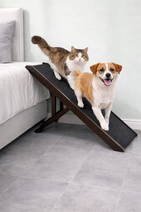 Ceruzo Dog Walkway Adjustable - Pliable - Hauteur réglable 34-53 cm - Marchepieds pour chiens - Noir