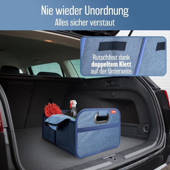 HELDENWERK Sac à bottes pliable avec velcro antidérapant - organisateur de bottes, boîte pliante pour voiture, sac à provisions - renforcé et stable