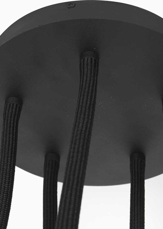 Plafonnier Turound 3375ZW – Lampe design noire avec verre, 91,5 cm, orientable et inclinable, Steinhauer, LED, à intensité variable, 5 000 lumens