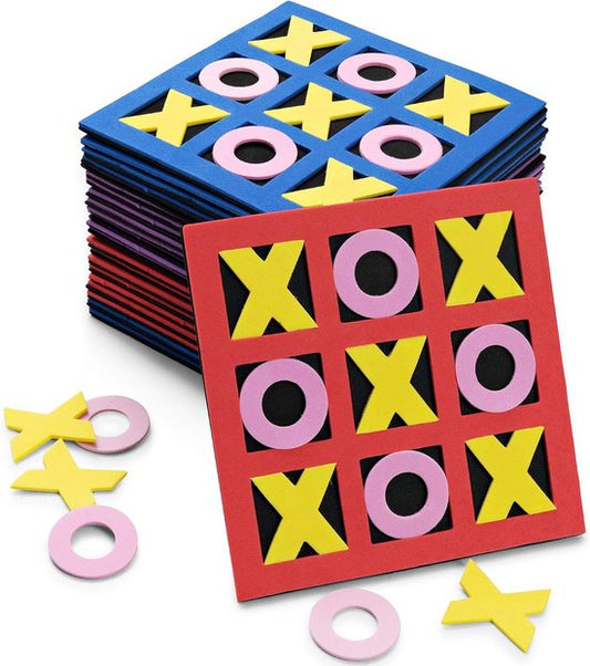 Partizzle 24x Mini jeu de beurre, fromage et oeufs - Cadeaux de fête - Jeux de Tic Tac Toe - Petits jouets éducatifs - Friandises pour enfants - Mousse