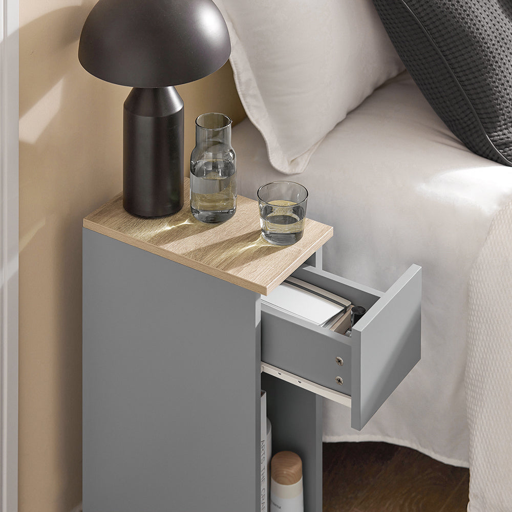 Table de chevet - SoBuy - Table de nuit - Max. 20KG - 20 x 35 x 60 cm - Gris