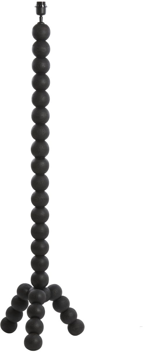 Light & living lampadaire Veglio bois de manguier noir mat - 35x35x130 cm - E27 - excl. abat-jour