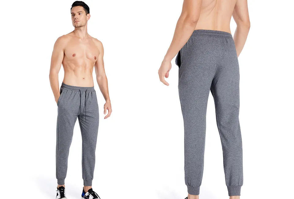 Pantalon de jogging Milanoro pour homme, taille L - Anthracite - Pantalon de sport confortable à taille élastiquée