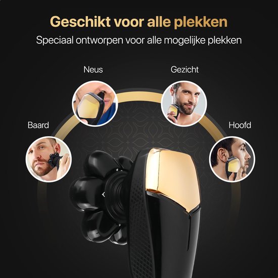Wellshave 5 in 1 Shaver Men Deluxe - Tondeuse pour le visage et la tête - Rasoir humide et sec - Tondeuse pour le nez - Rasoir pour le crâne