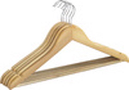 Cintres Wenko Eco 45 x 23,5 cm, bois naturel, lot de 5