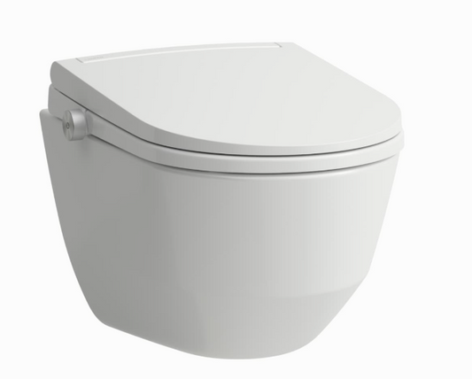 WC-douche suspendu Laufen Cleanet Pro Lite – Sans rebord – Blanc – Siège à fermeture douce – Avec fonction de lavage, nettoyage par UV, Wi-Fi et application – 27 kg