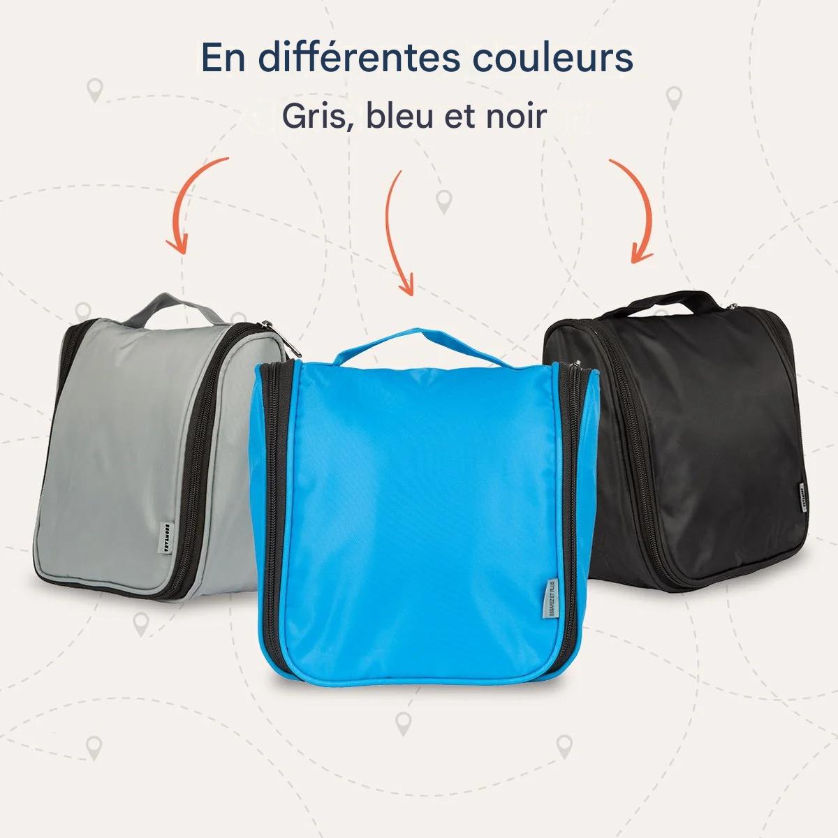 TRVLMORE Trousse de toilette - Suspension avec crochet - Unisexe - Bleu clair