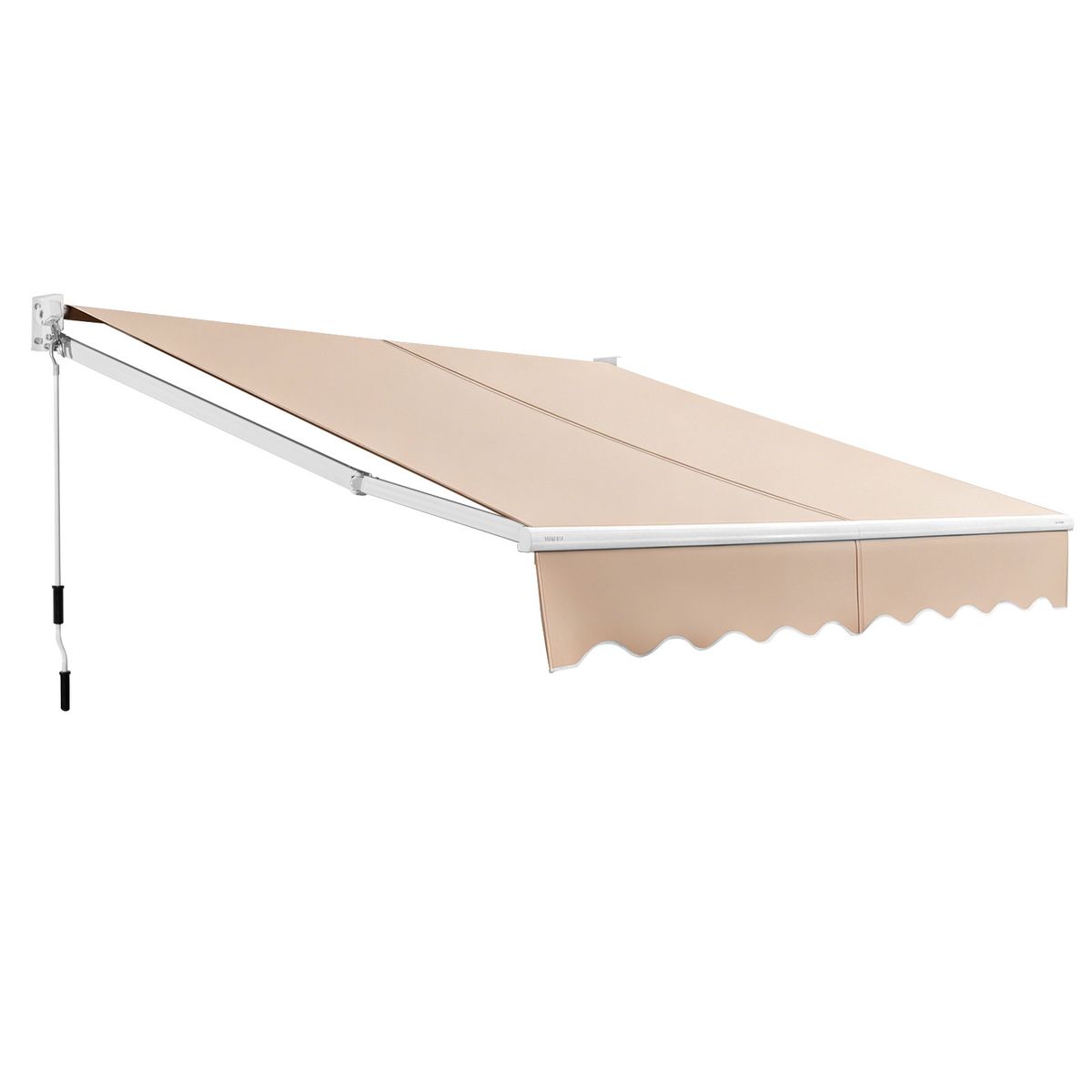 Auvent de terrasse extensible Coast - structure en aluminium - angle réglable - beige 245 x 200 cm