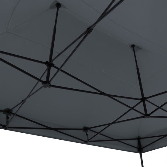 Tente de réception VONROC - 3 x 4,5 m – Tente de réception Premium à montage facile – Conception modulaire – Pliable – Imperméable – Armature en acier – Protection UV 50+ – Sac de rangement inclus – Gris