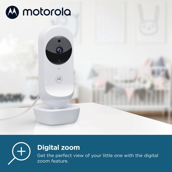 Motorola Nursery VM35-2 - Babyphone avec écran divisé de 5 pouces et 2 caméras - Vision nocturne - Microphone intégré