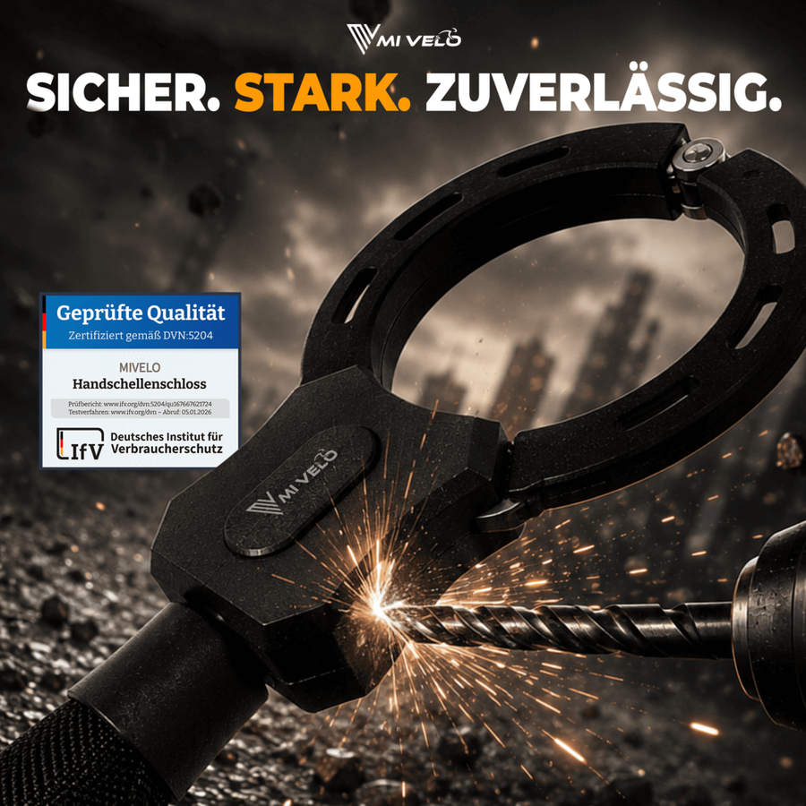 Antivol robuste pour trottinette électrique et vélo avec chaîne en acier trempé de 14 mm – 60 cm – Antivol à gant – Support et 3 clés inclus