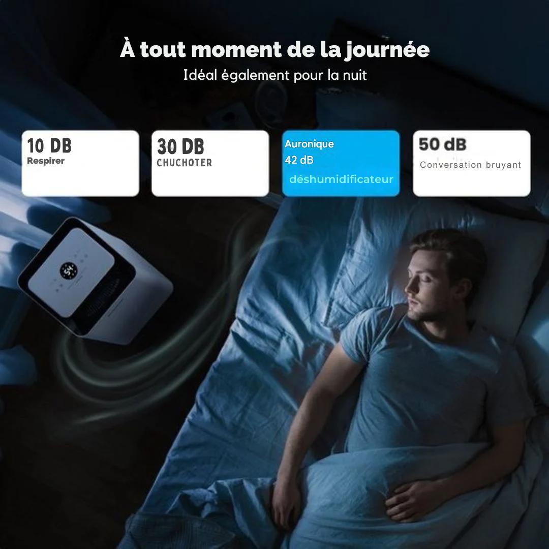 Déshumidificateur Auronic - plastique - Capacité de 16 l par jour - Fonction Lavage-Séchage & Mode Nuit - Pour chambre et salon - Blanc