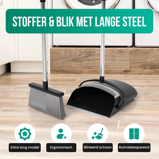 Avalo Pelle et Brosse avec Poignée Longue - Ajustable 87-127cm - Dents de Nettoyage Intégrées - Noir
