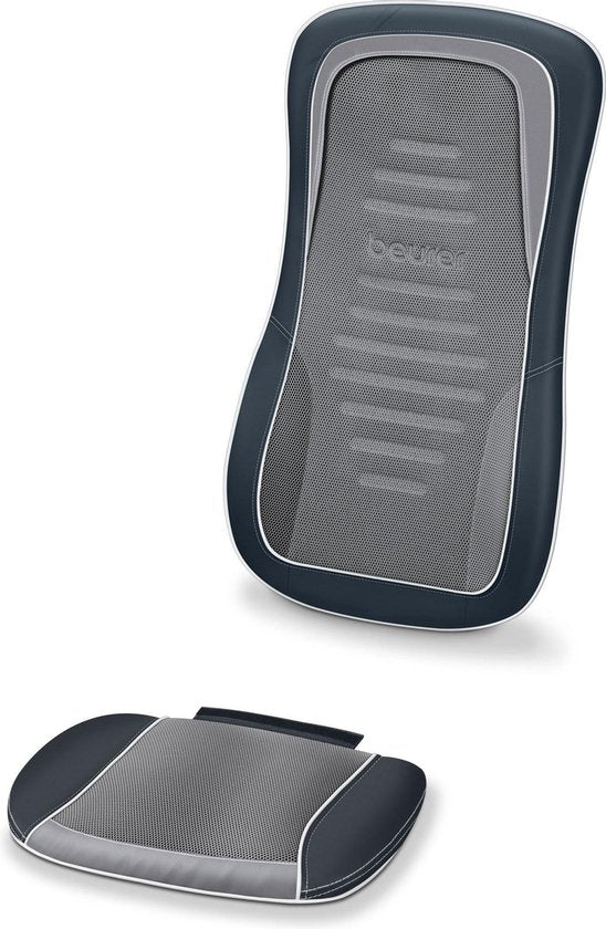 Beurer MG 315 Coussin de massage shiatsu - Fauteuil de massage - Cou et dos - Bodyscan - 3 Programmes - 4 Têtes de massage réglables - Minuterie - Chauffage