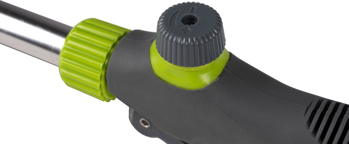 Tête d’arrosage - Kinzo - pour tuyau d’arrosage – Système d’irrigation – 66 x 9 x 3,5 cm – avec 27 trous d’irrigation – Connecteur 1/2 pour tuyau d’arrosage – Vert/Gris