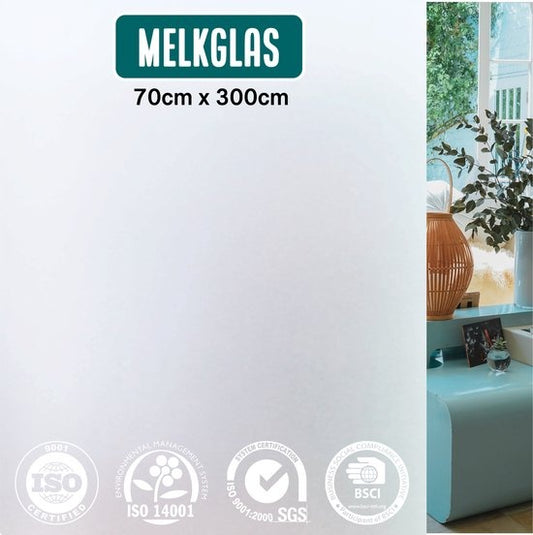 Homewell Film pour fenêtre HR++ 70x300cm - Solaire et isolant - Anti-vue - Statique - Verre laiteux - Avec treuil