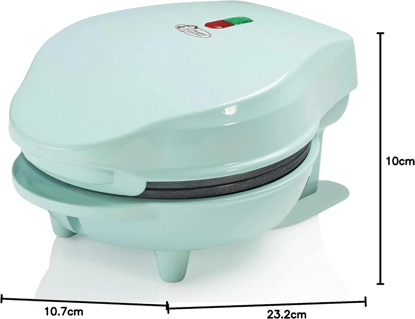 Mini-gaufrier Bestron Sweet Dreams AMWE600G 550 W - Réglage de la température - Gaufres de Ø 10 cm - Menthe
