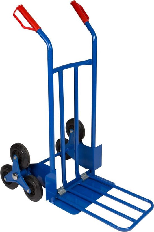 Chariot d'escalier Toolland, pliable, en acier, bleu, capacité de charge 150 kg