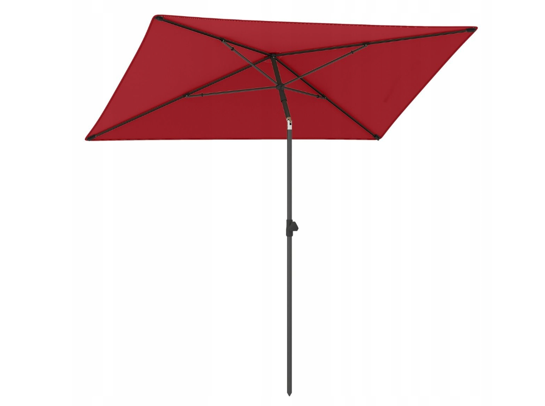 Parasol de balcon rectangulaire Coast avec fonction d'inclinaison - Rouge - 245 x 140 x 213 cm