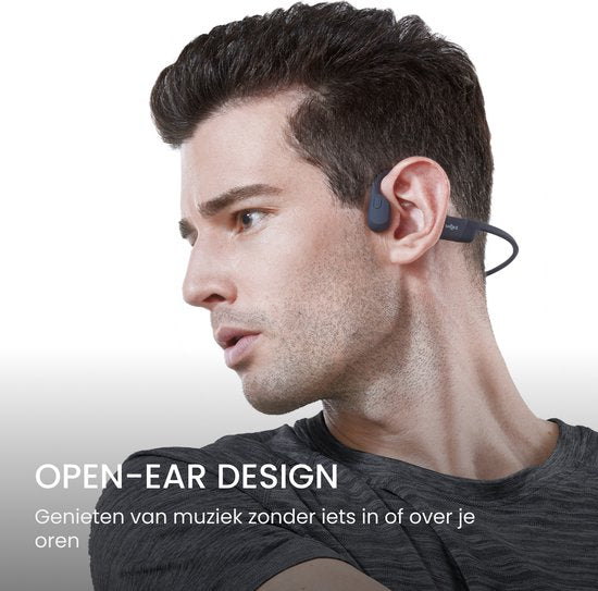 Casque de sport Shokz OpenRun USB-C à écoute ouverte – Conduction osseuse – Sans fil – IP67 – Noir