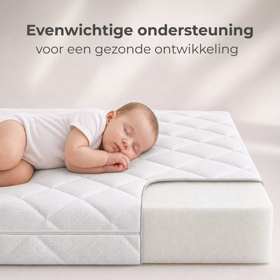 Matelas pour bébé CozySense® 70 x 140 cm – Matelas pour lit bébé – Matelas pour bébé – Coton respirant – Housse amovible – Certifié OEKO-TEX® et CertiPUR-US® – 10 cm