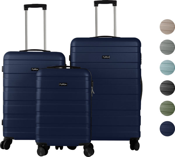 Ensemble de valises en polypropylène, 3 pièces – Résistantes aux chocs – Roulettes doubles à 360° – Serrure à combinaison intégrée