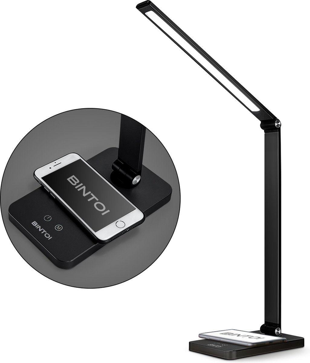 Bintoi® DL200 - Lampe de bureau LED - Lampe de lecture - Lampe de chevet - Touch Control - Dimmable - Lumière blanche et chaude
