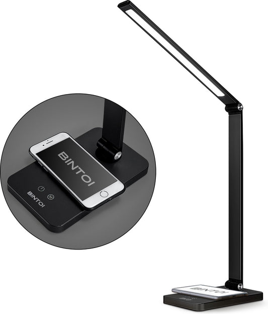 Bintoi® DL200 - Lampe de bureau LED - Lampe de lecture - Lampe de chevet - Touch Control - Dimmable - Lumière blanche et chaude