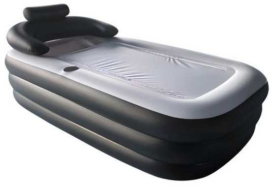 Vonia bain gonflable - bain pliant - baignoire - bain assis - adultes - noir