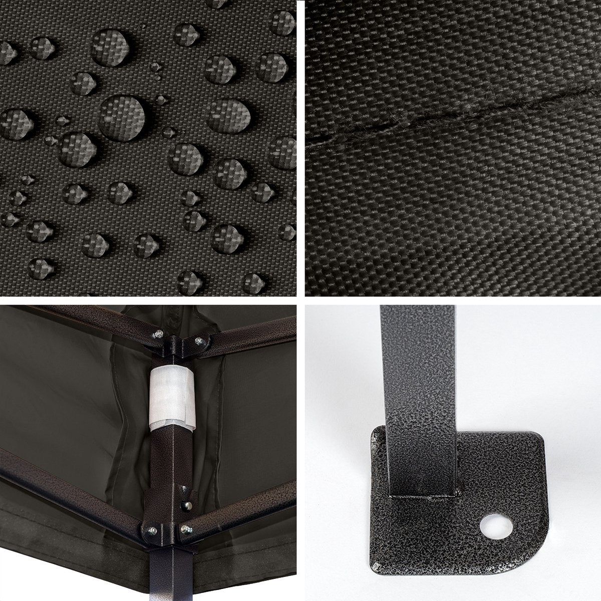 Tonnelle de jardin - LifeGoods - Pliable - Etanche - Sac de transport à roulettes - 3x3 m - Anthracite
