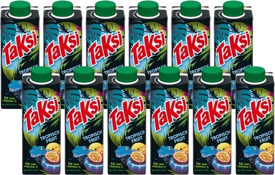 Taksi Tropisch Fruit - une explosion de saveurs avec des produits laitiers et de la vitamine C - 12 x 300 ml
