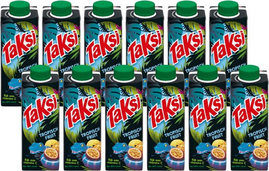 Taksi Tropisch Fruit - une explosion de saveurs avec des produits laitiers et de la vitamine C - 12 x 300 ml
