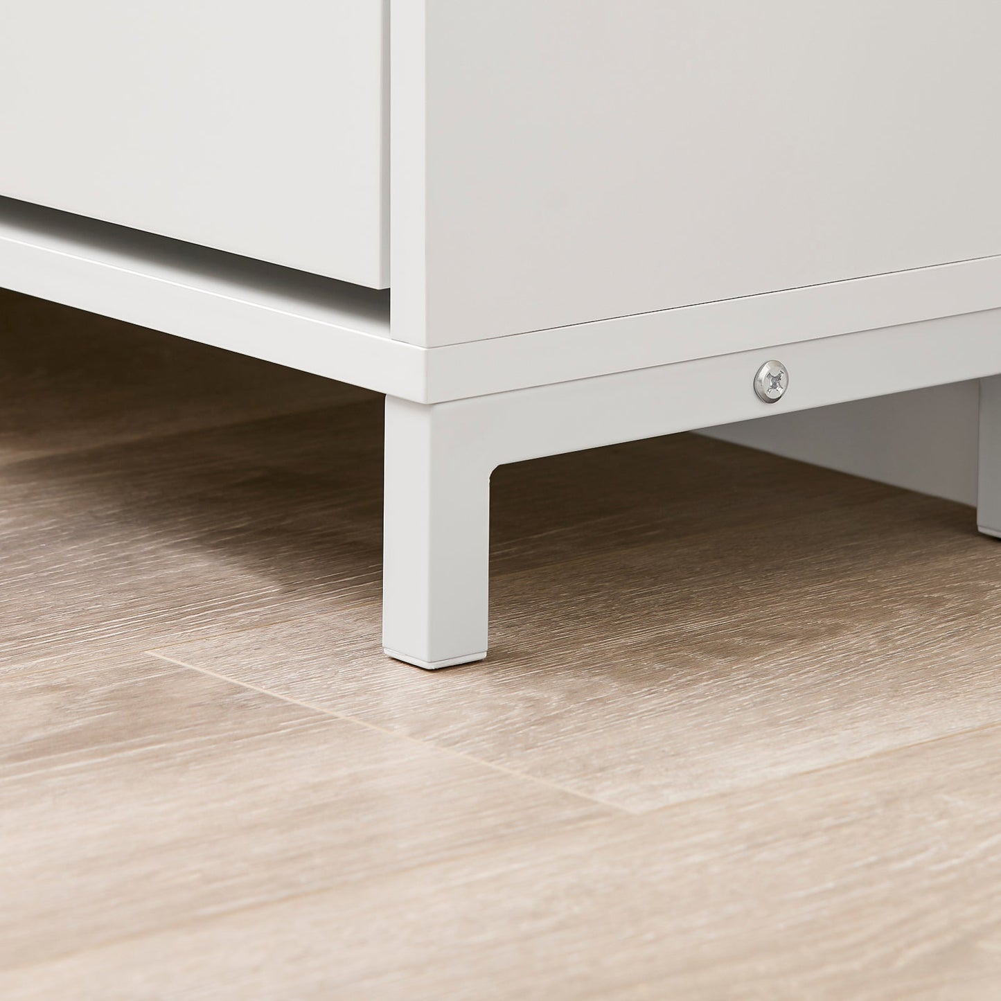 sobuy meuble à chaussures banc à chaussures FSR151-L-W - 105 x 24 x 52 cm - blanc avec coussin gris