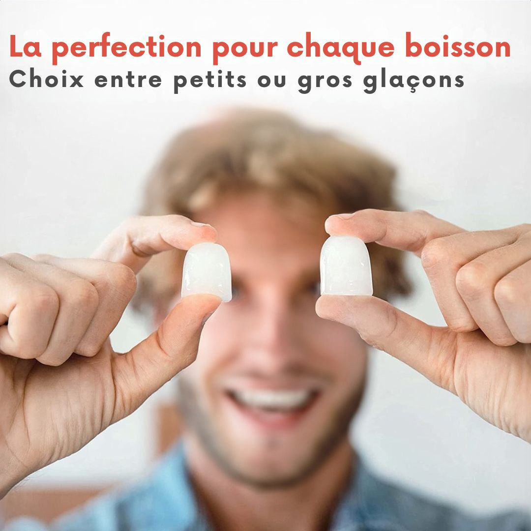 Machine à glaçons KitchenBrothers- 2.1L - Fonction nettoyage à sec - 15kg/24h - Noir