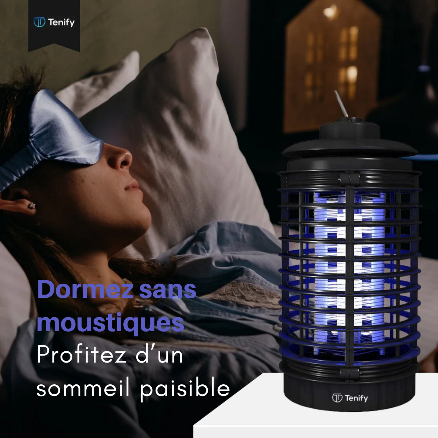 Lampe à insectes - Tenify - Suspendable - Électrique - Intérieur et extérieur - Piège à moustiques - Lampe UV - Bouchon à moustiques - Lampe à mouches