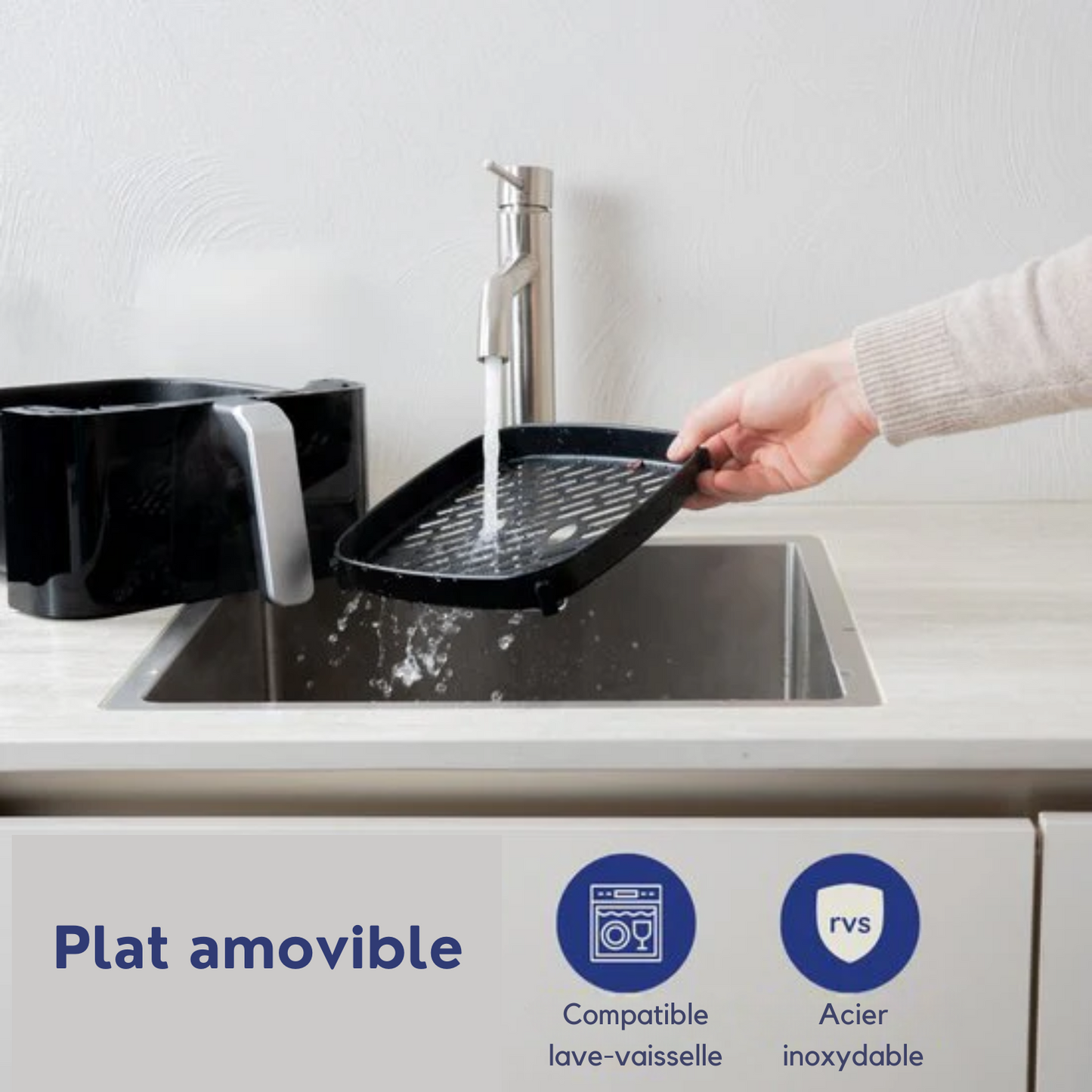 Airfyer XXL - Safecourt - Friteuse - 1800W - Capacité 7L - 40ºC à 200ºC - Noir